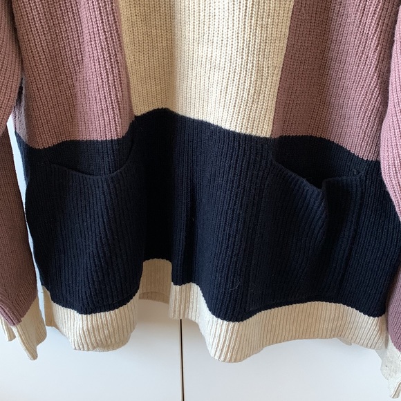 Madewell Glenbrook pull over color block sweater, size L - Picture 4 of 11
